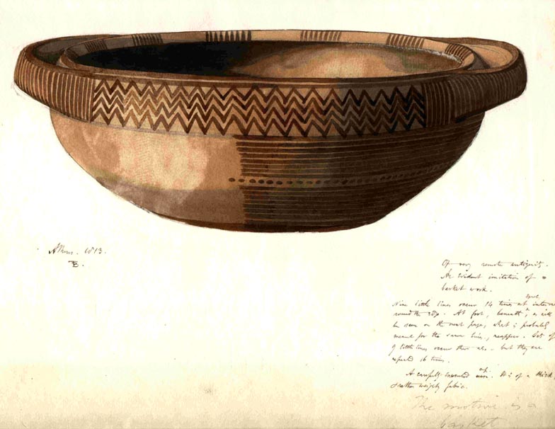 239 Bowl with line and zigzag patterns